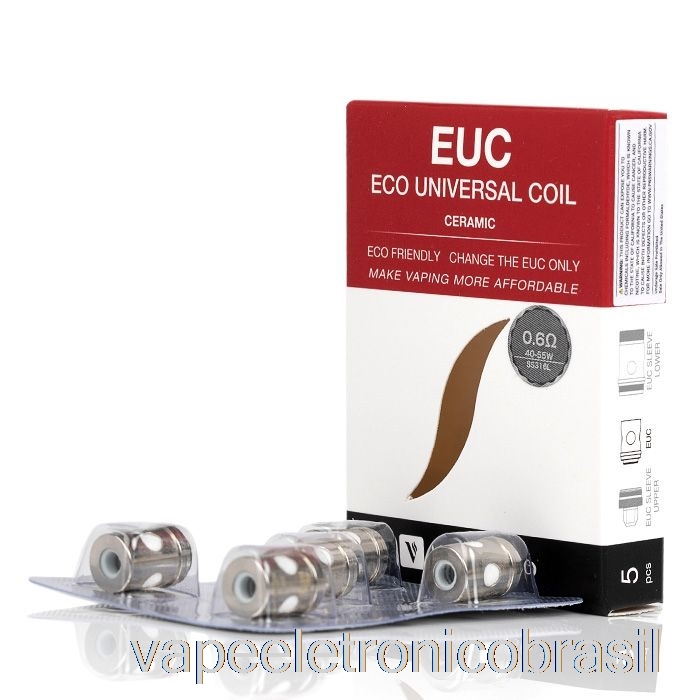 Vape Eletrônico Vaporesso Bobinas De Substituição Euc 0,6ohm Cerâmica Euc Ss316l